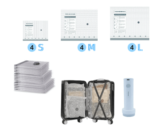 ✨LAST DAY ALERT 49% OFF🔥 X7 Cordless Travel Vacuum Bag Set