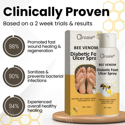 Croaie® Bee Venom Diabetic Foot Ulcer Spray ✅ 𝐕𝐢𝐬𝐢𝐛𝐥𝐞 𝐢𝐦𝐩𝐫𝐨𝐯𝐞𝐦𝐞𝐧𝐭 𝐢𝐧 𝟐-𝟑 𝐰𝐞𝐞𝐤𝐬✅