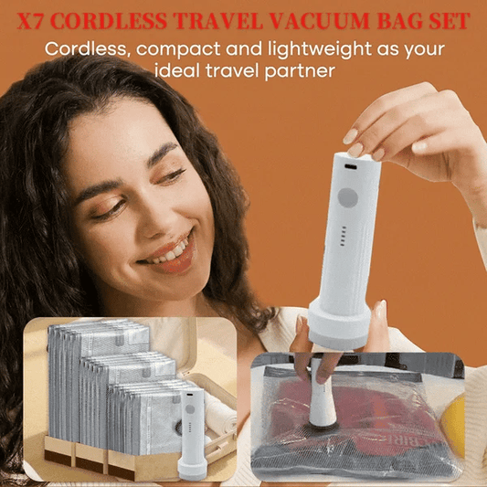 ✨LAST DAY ALERT 49% OFF🔥 X7 Cordless Travel Vacuum Bag Set